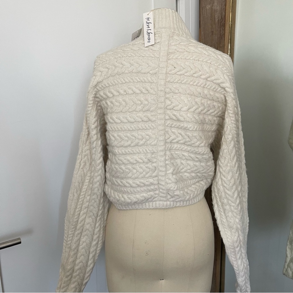 NEW For Love and Lemons Amelia Cross Front Turtleneck - Picture 6 of 6